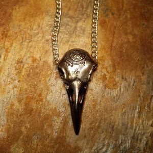 Pewter Necklace with chain.